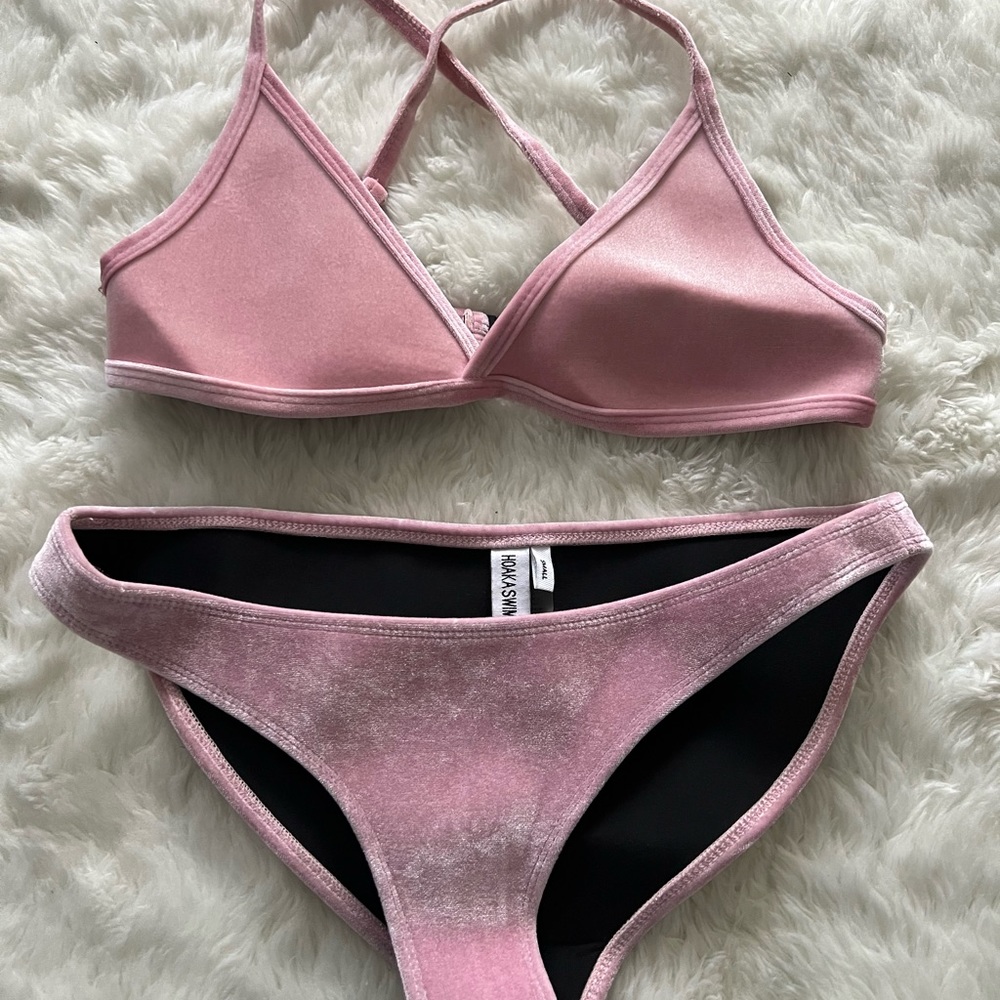 velvet bikini set